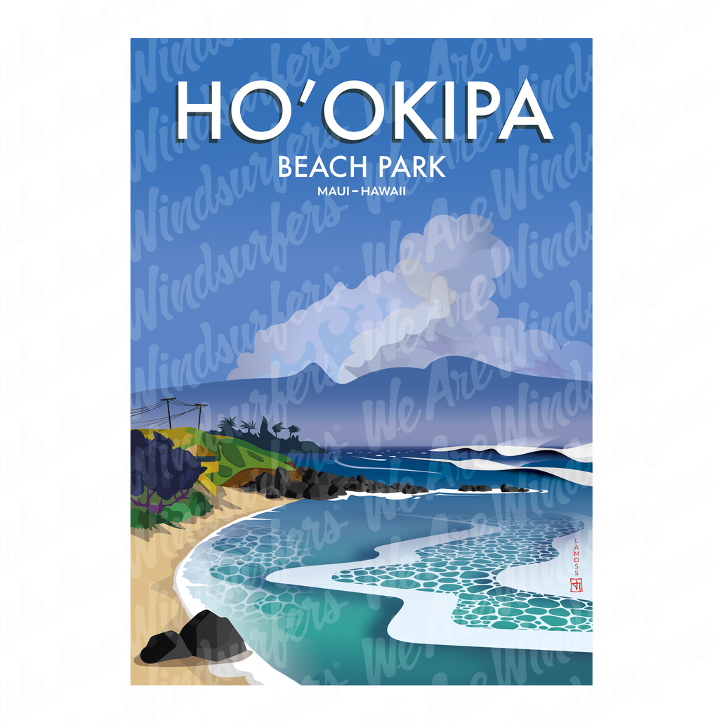 Poster LAMOSS Ho'okipa Beach Park | We Are Windsurfers